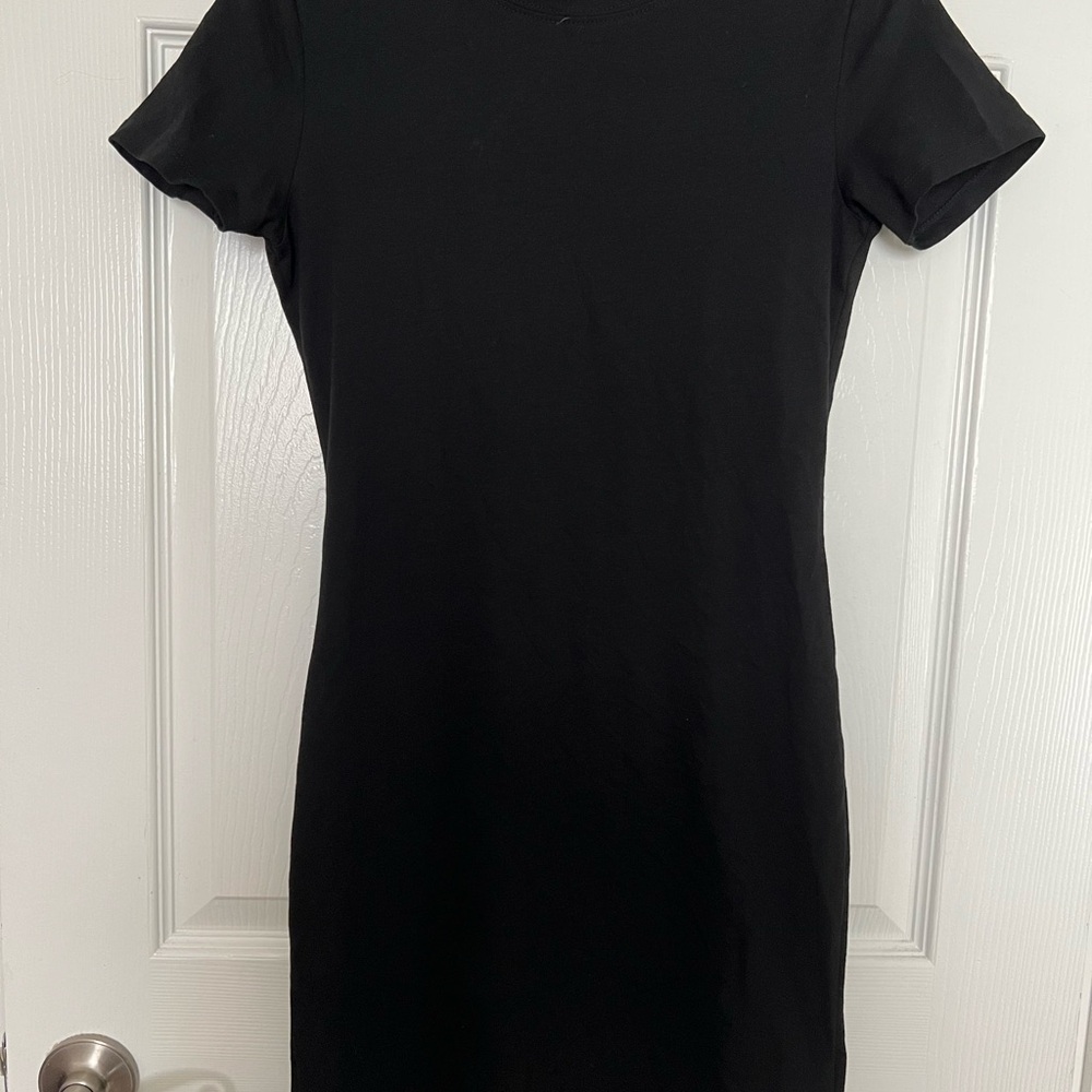 H&M Black Sheath Mini Dress for Casual Occasions